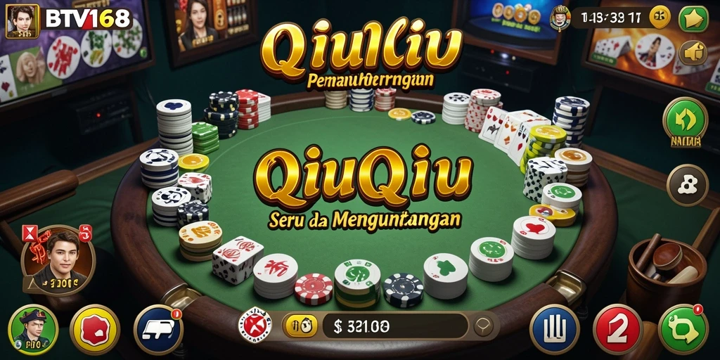Tampilan gameplay seru BTV168 dengan aksi QiuQiu.