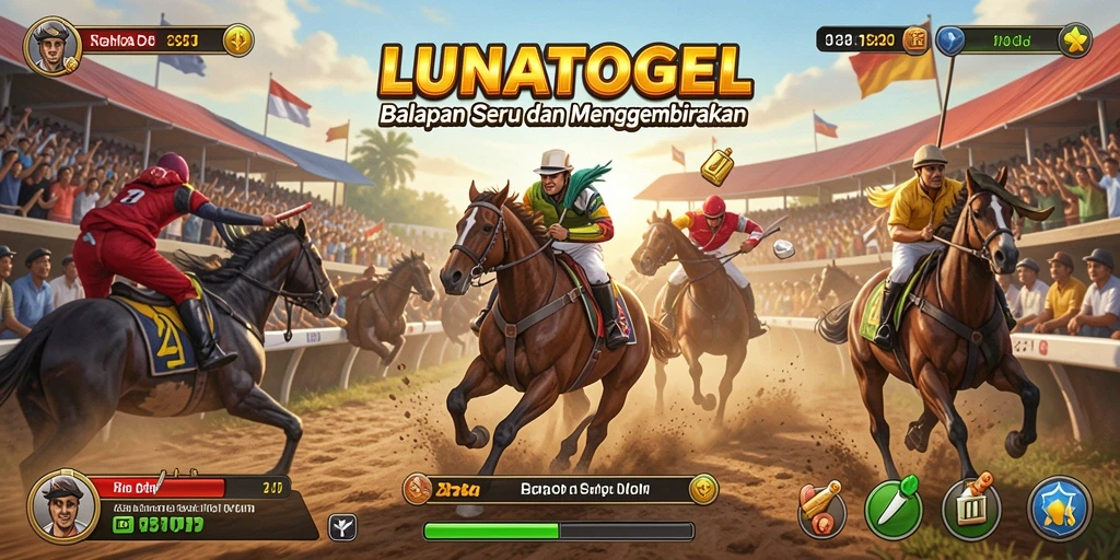 Gambaran balapan mendebarkan di LUNATOGEL dengan lintasan yang menantang.