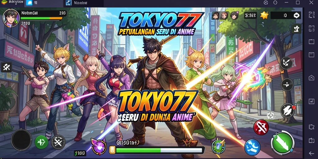 Screenshot utama dari gameplay menarik di TOKYO77